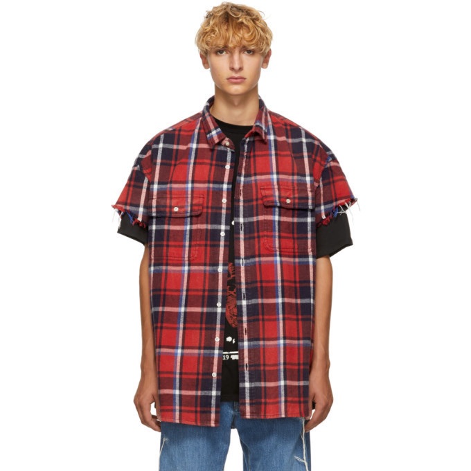 R13 Plaid Oversized Cutoff Shirt Size Small Brand New With Out Tags 495